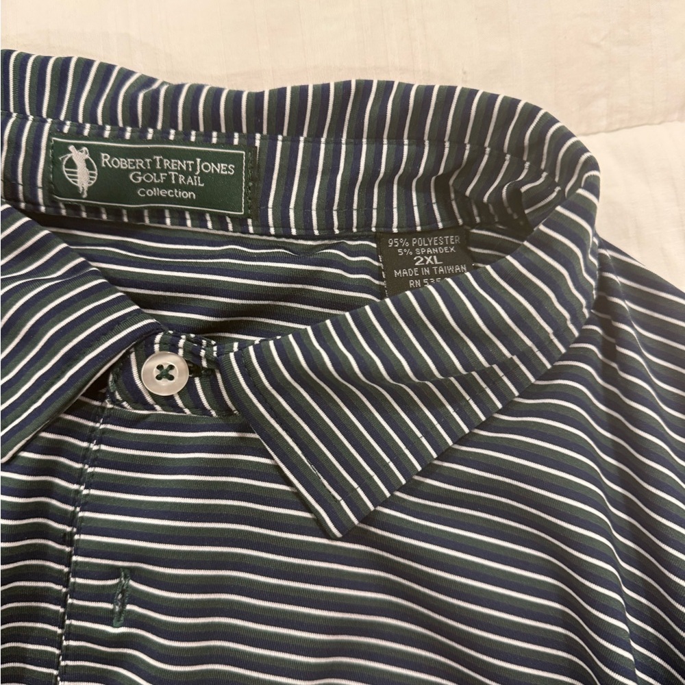 Navy Striped Polo Shirt